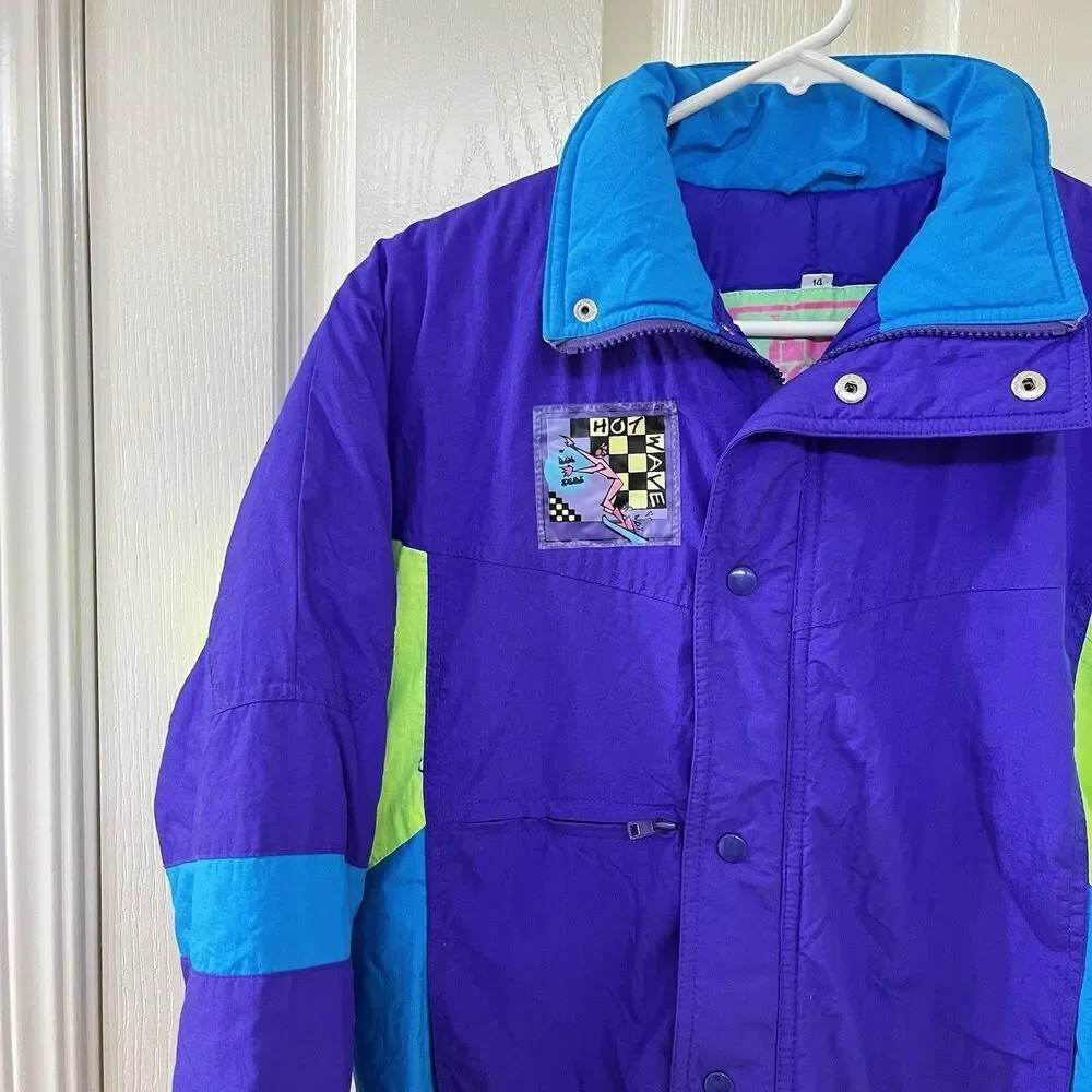 Vintage Hot Gear Waterproof Insulated Winter Jacket 80s Hot Wave Youth Size 14